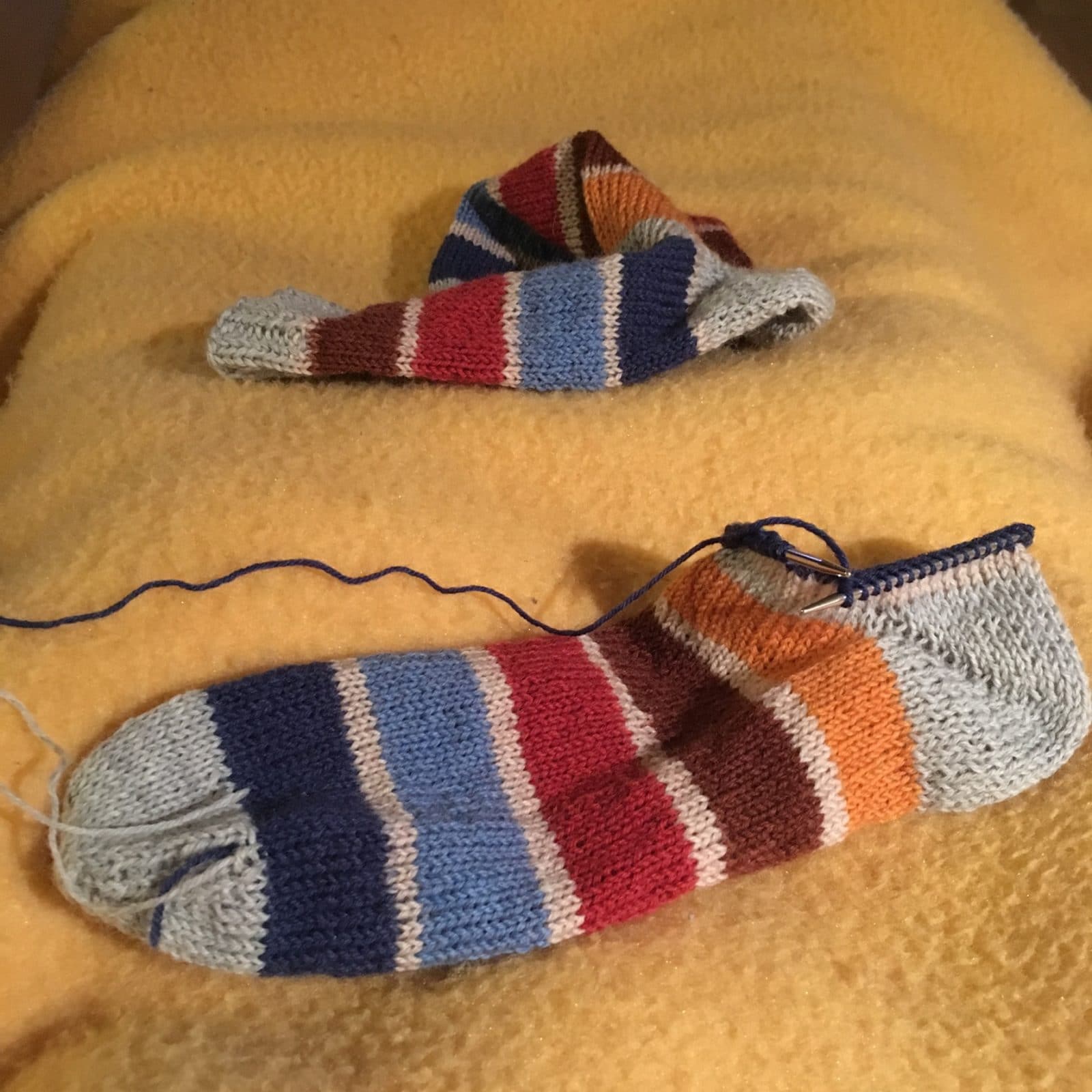 Socken mit der addi-Sockenwunder-Nadel