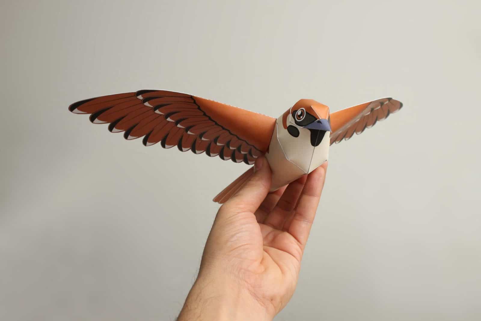 Feldsperling aus Papier