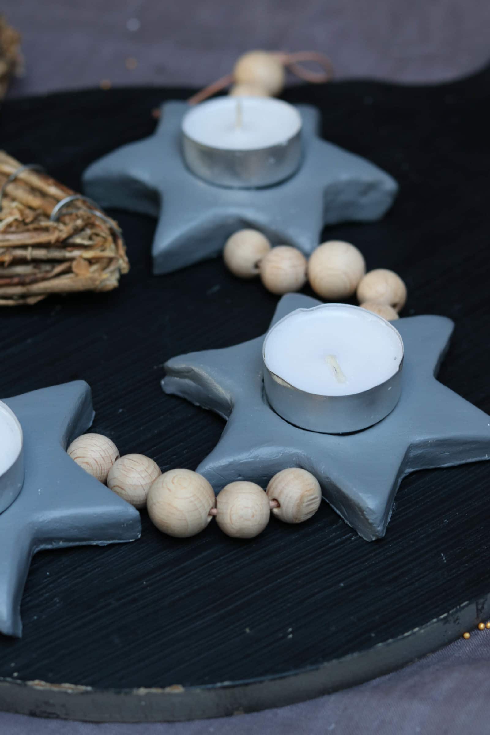 Selbstgemachte Sternenlichterkette