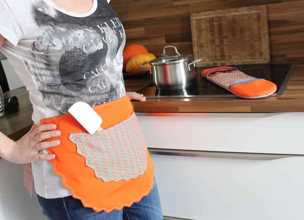 Tutorial Küchenschürze und Topfhandschuhe – kostenlose Anleitung und Schnittmuster