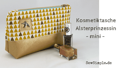 Kosmetiktasche mit Kunstleder nähen | Schnittmuster