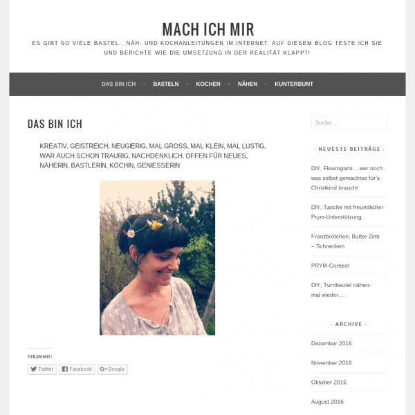 Mach Ich Mir  – Basteln, Nähen, Kochen