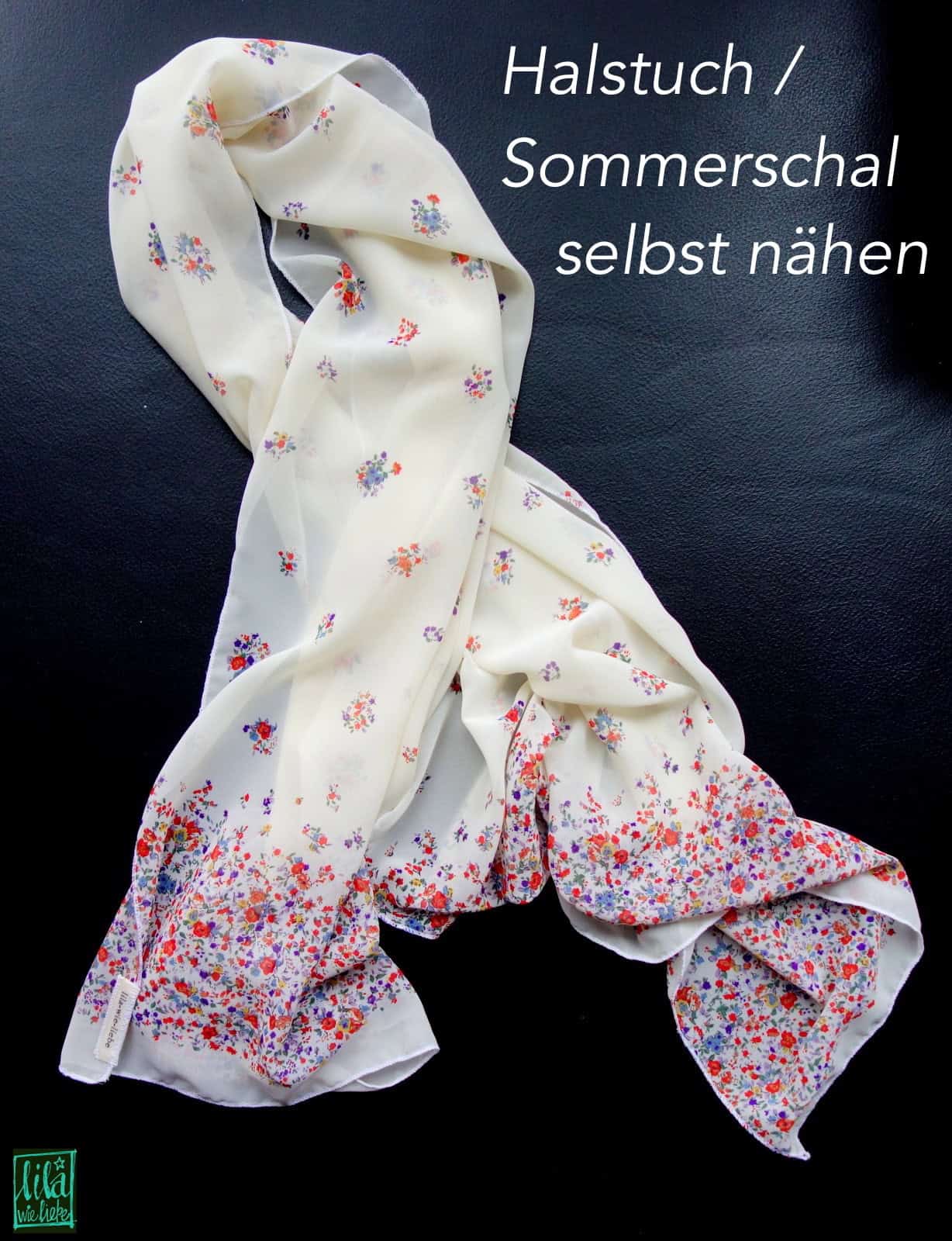 Seidentuch / Chiffontuch nähen – Geschenkidee