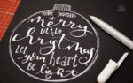 Weihnachtskarten mit Handlettering basteln