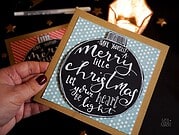 Weihnachtskarten mit Handlettering basteln