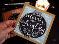 Weihnachtskarten mit Handlettering basteln