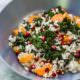 Salat im Winter: Grünkohlsalat mit Hirse, Möhren und Granatapfelkernen