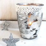 Windlicht Glas basteln – Bauernsilber