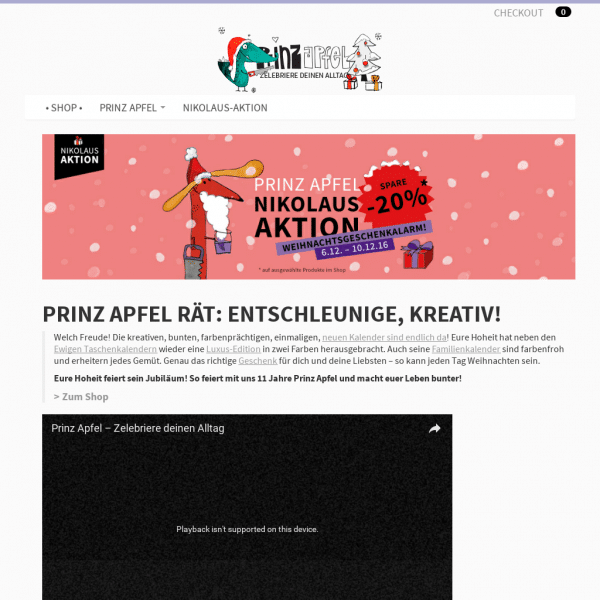 Prinz Apfel - Kalender & Mehr
