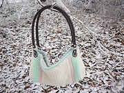 Sommerpulli gehäkelt mit Tasche und Mütze