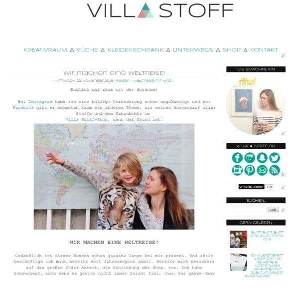 Villa ▲ Stoff | Lifestyle DIY Food Travel BLOG