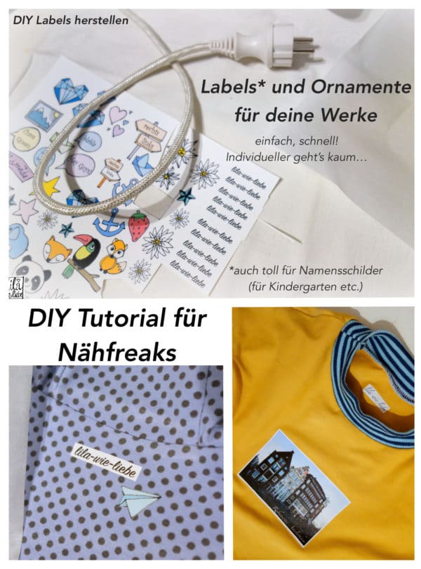 Labels selbst herstellen – für helle und dunkle Stoffe