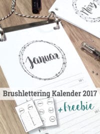 DIY - Brushlettering Kalender 2017