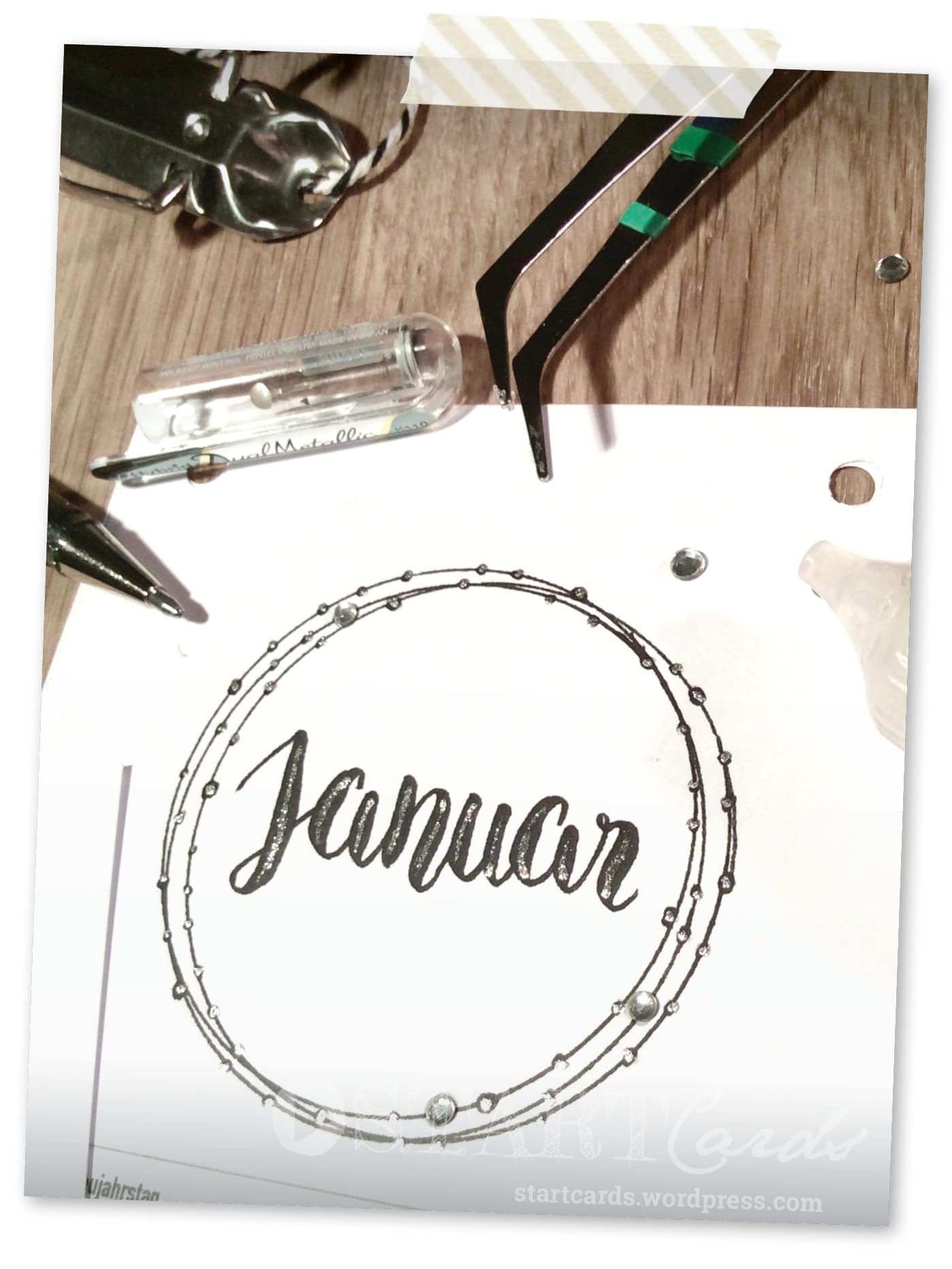 DIY – Brushlettering Kalender 2017