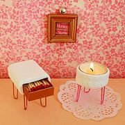 DIY Teelichthalter basteln im Mid Century-Vintage-Stil der 50er und 60er Jahre