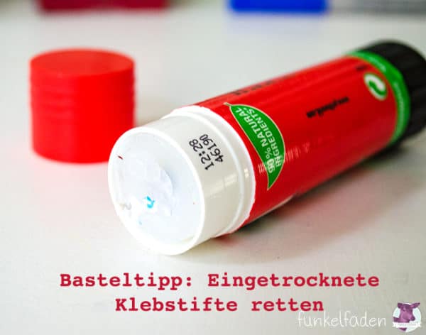 Eingetrockneten Klebstift retten