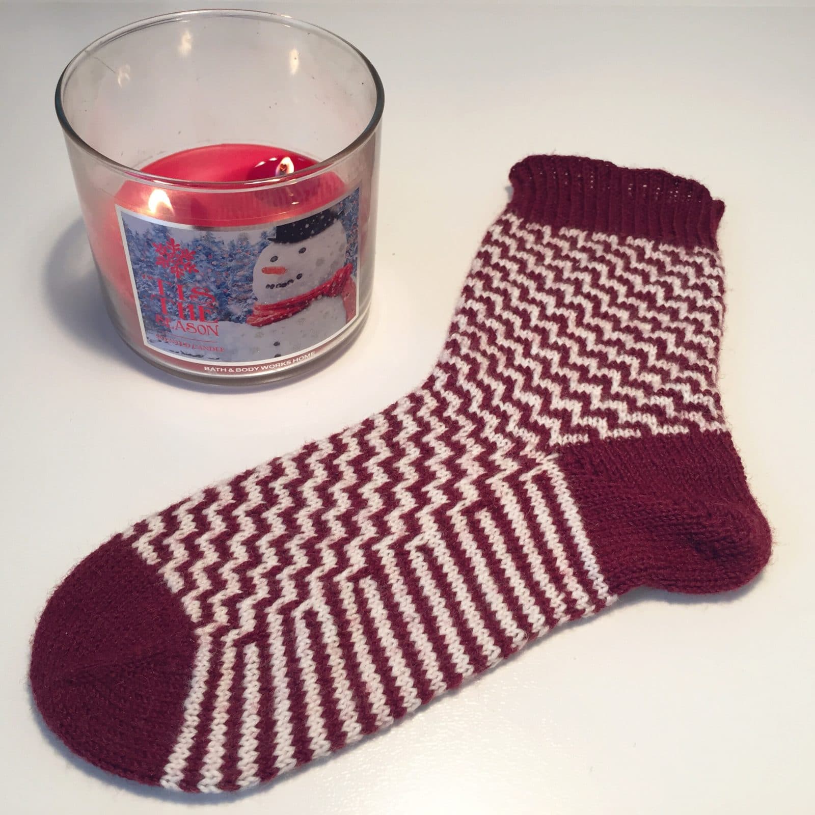Candy Cane Socken