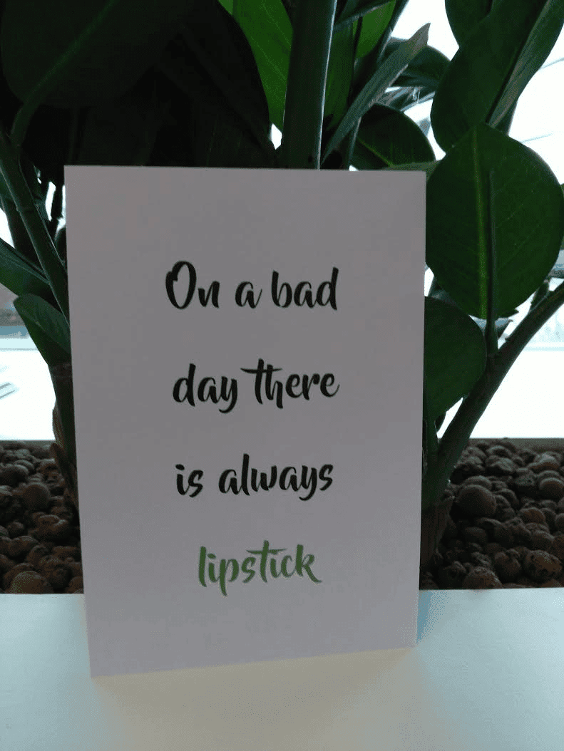 Trendy Postkarten in Greenery