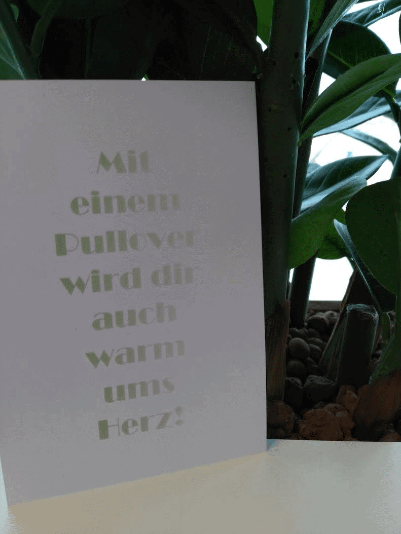 Trendy Postkarten in Greenery
