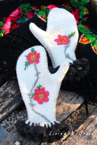 Pullover Upcycling Babuschka Handschuhe DIY