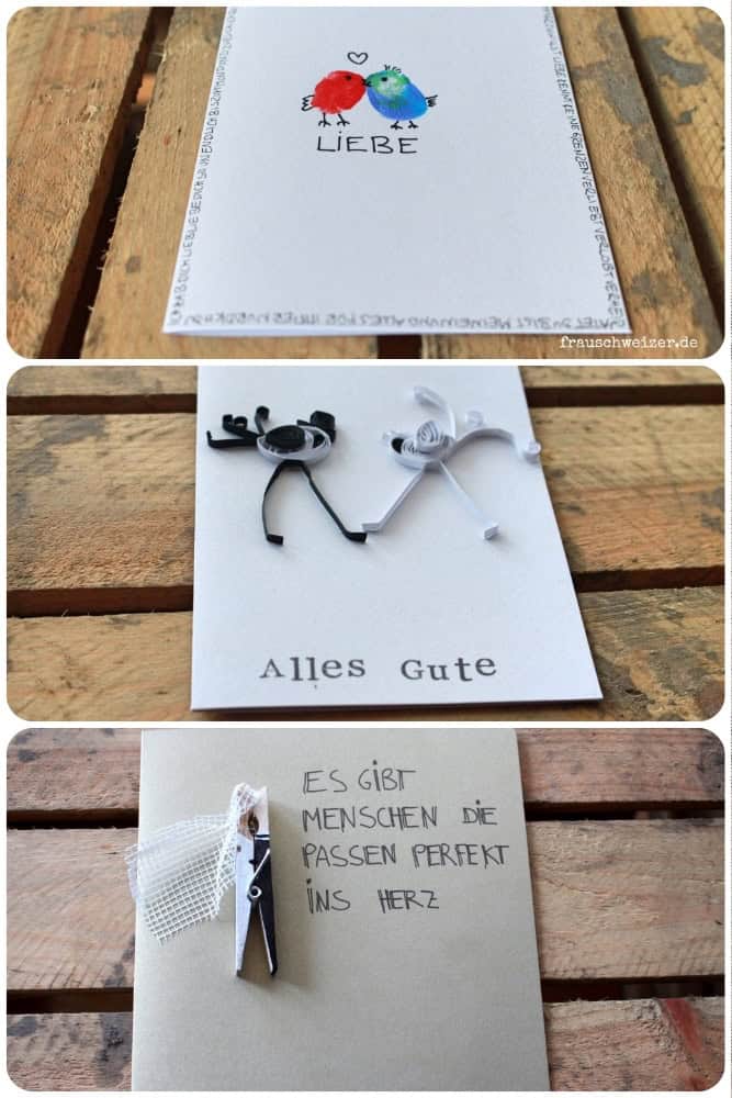 handgemachte Hochzeitskarten