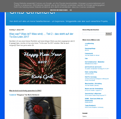Grits Strickerei - ein Blog übers stricken und manchmal auch übers fotografieren oder malen