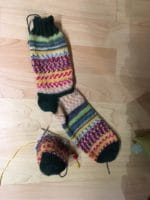 Toe up-Socken in bunt