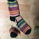 Toe up-Socken in bunt