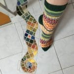 Toe up-Socken in bunt