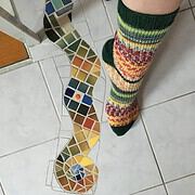 Toe up-Socken in bunt