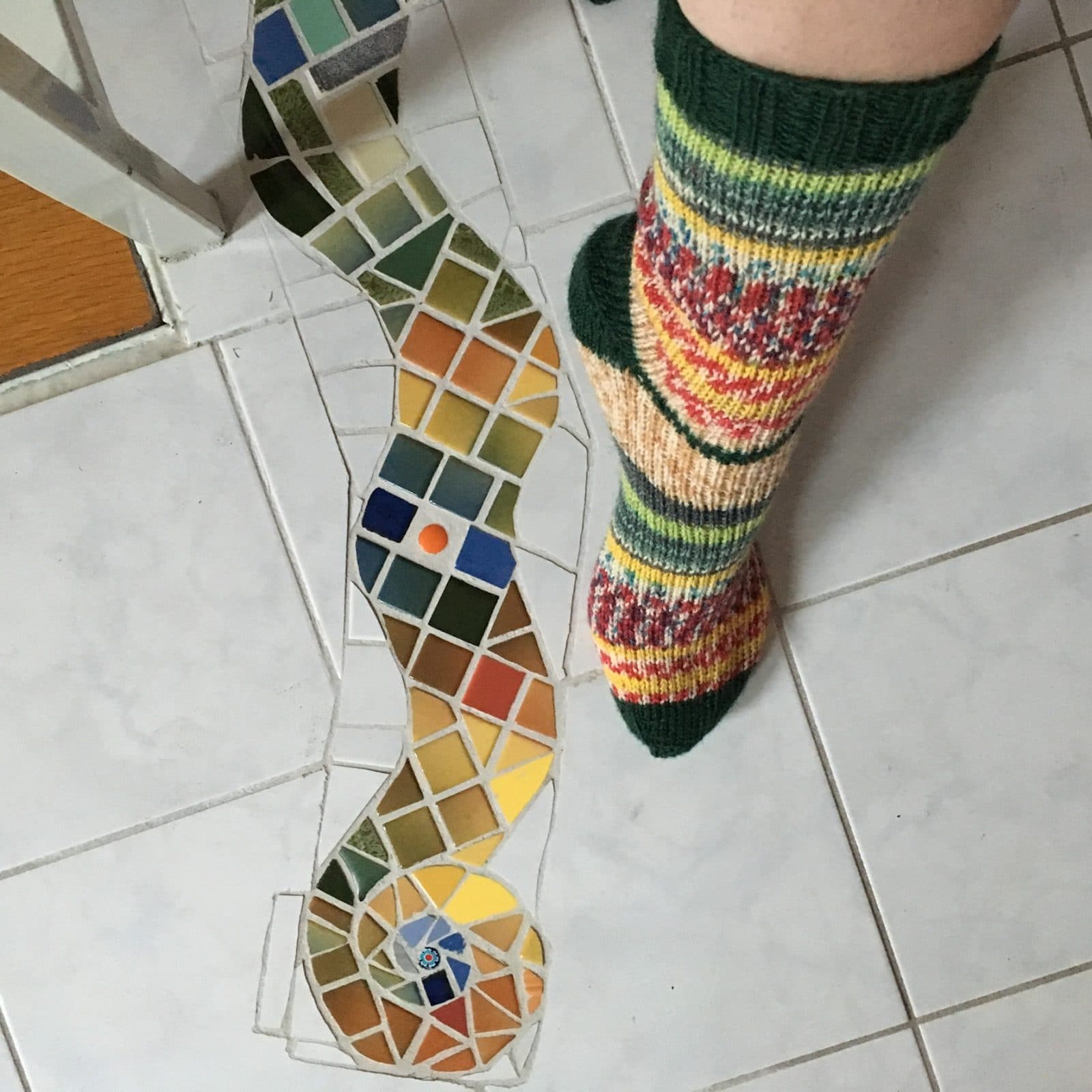 Toe up-Socken in bunt