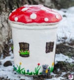 Pilzhaus aus einem Einmachglas