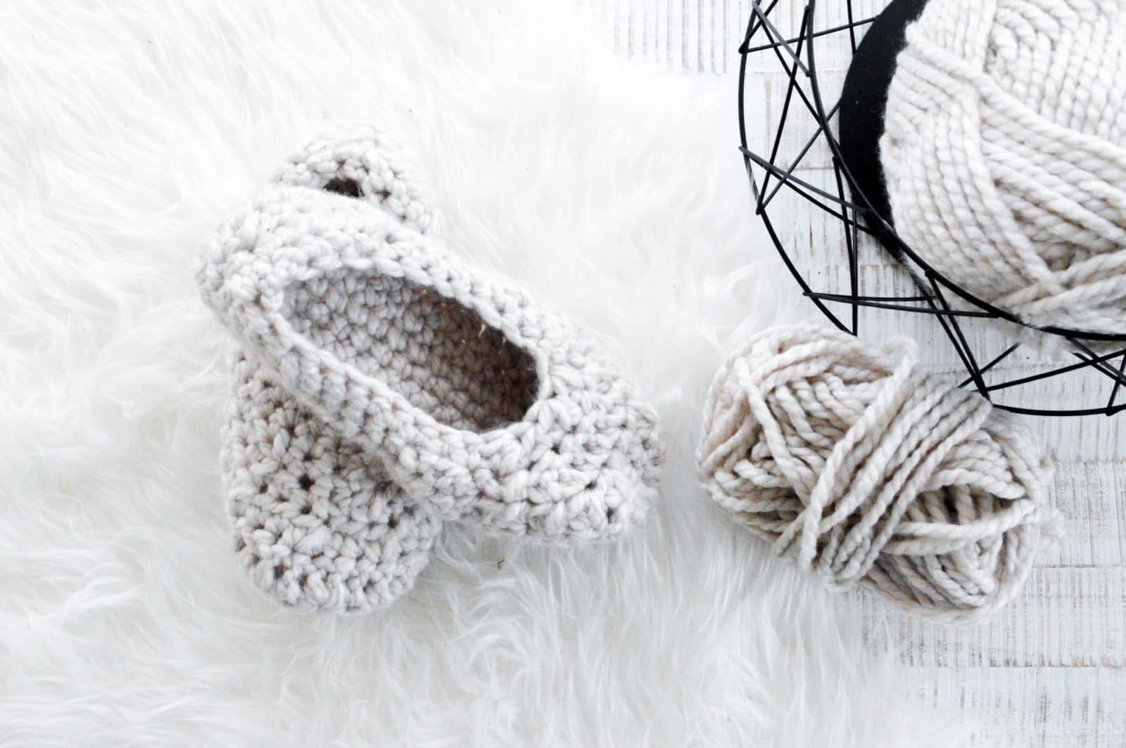 Häkelslipper