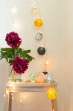 Cotton Ball Lichterkette DIY