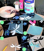 3D Wandbild mit Libelle