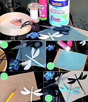 3D Wandbild mit Libelle