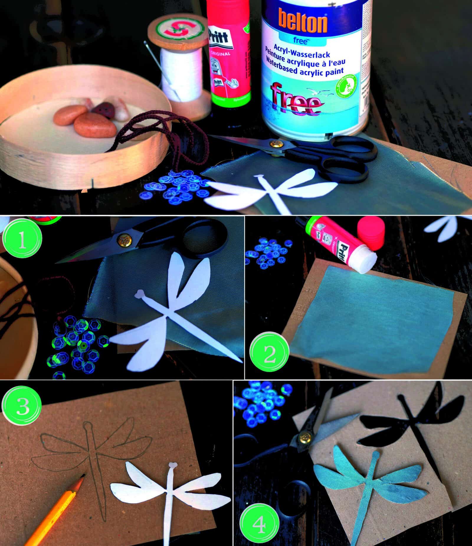 3D Wandbild mit Libelle