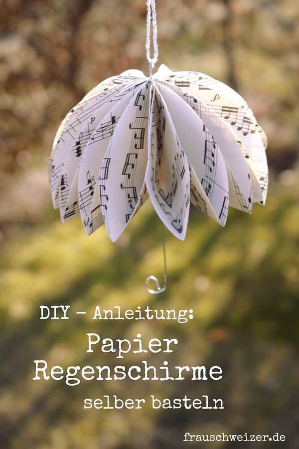 DIY Anleitung: Papier Regenschirme selbermachen