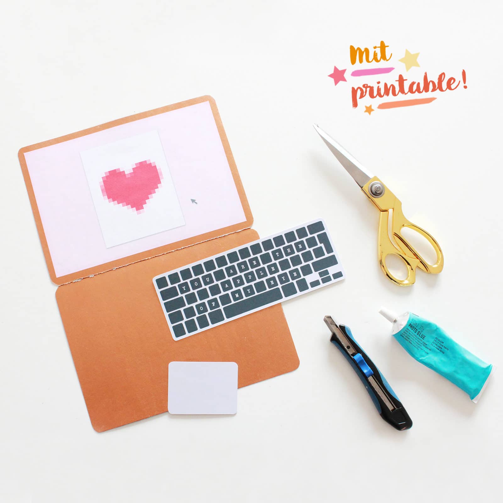 DIY APPLE-KARTE ZUM VALENTINSTAG BASTELN / FREE PRINTABLE