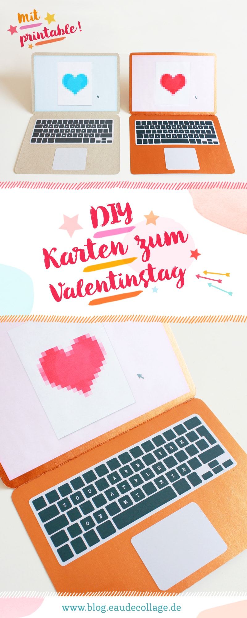 DIY APPLE-KARTE ZUM VALENTINSTAG BASTELN / FREE PRINTABLE