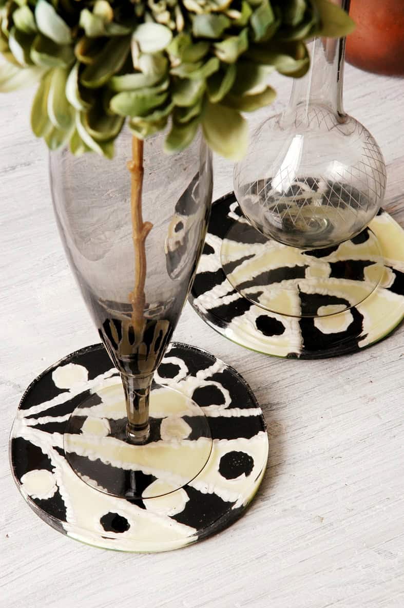 DIY-Untersetzer aus Kunstharz und CD ROM