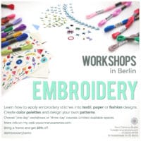 Embroidery Handstickerei Textil Flächen Workshops Kurse