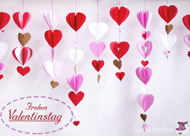 DIY – Valentinstagsgirlande mit Herzen