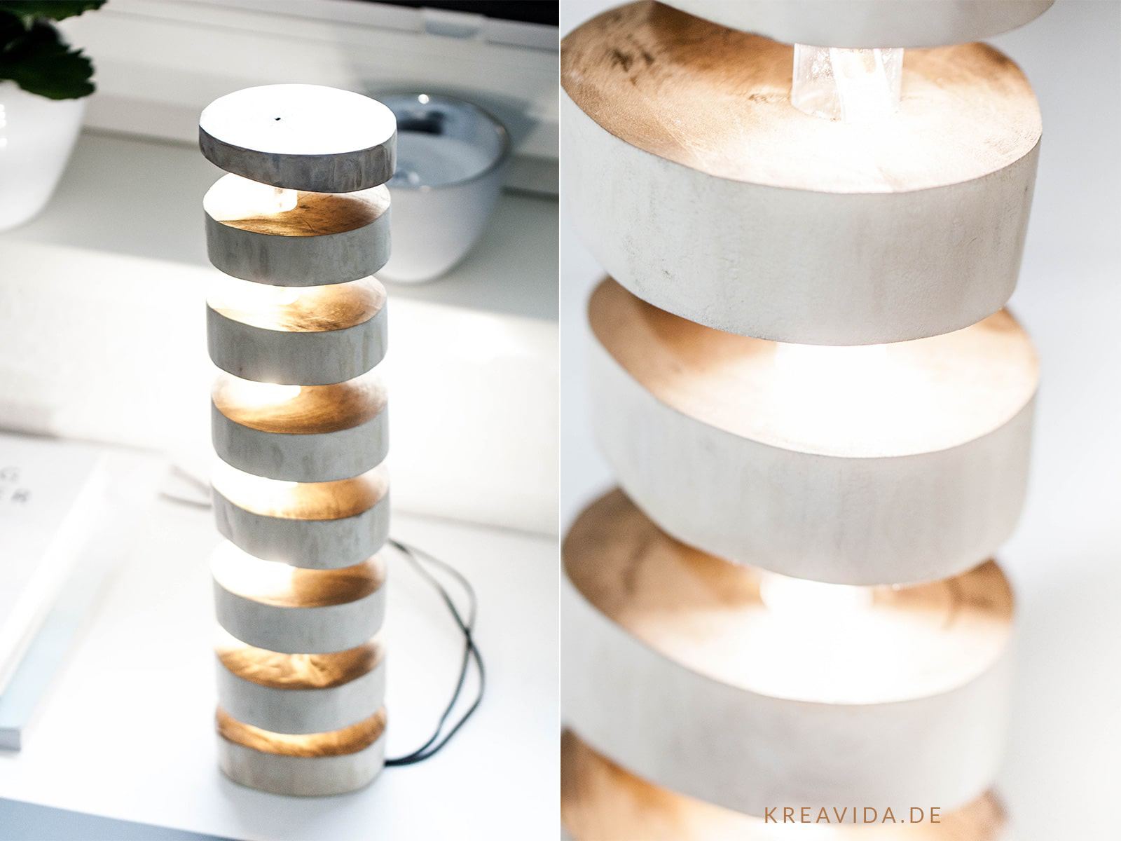 DIY Lampe aus Holz
