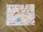 Aquarellmalerei mit drei Farben