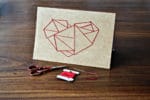 DIY Herzkarte Sticken