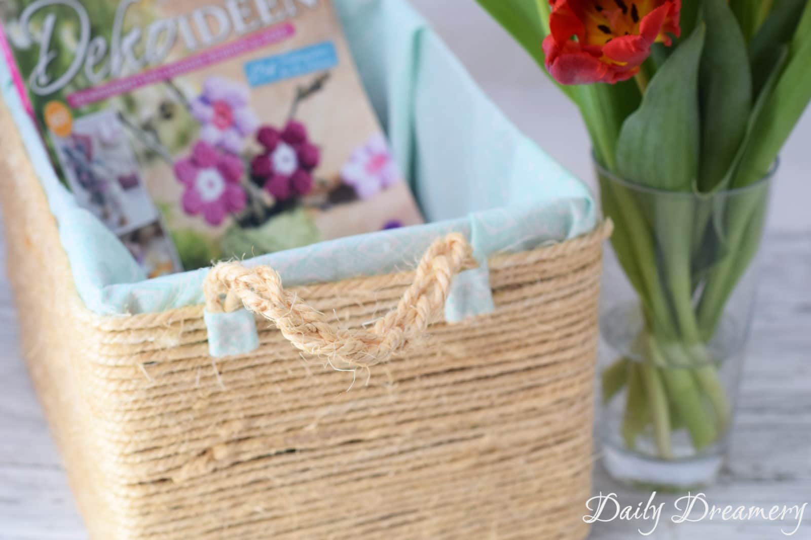 Gewickelter Deko-Korb – die perfekte Upcycling-Idee