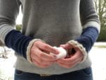 Zweifarbige Armstulpen stricken #addisockenwundercontest