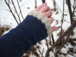 Zweifarbige Armstulpen stricken #addisockenwundercontest