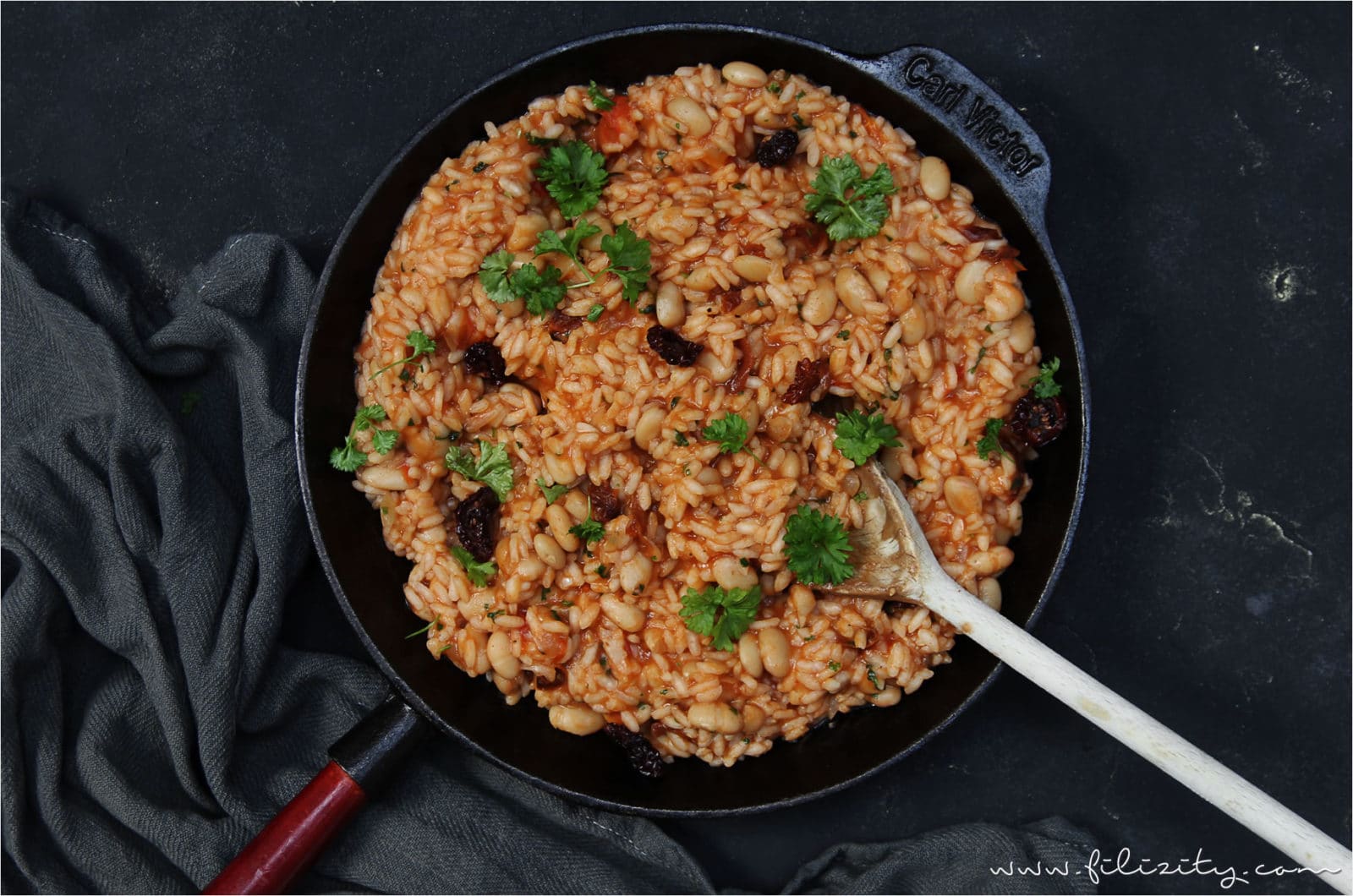 One Pot Reis mit weißen Bohnen